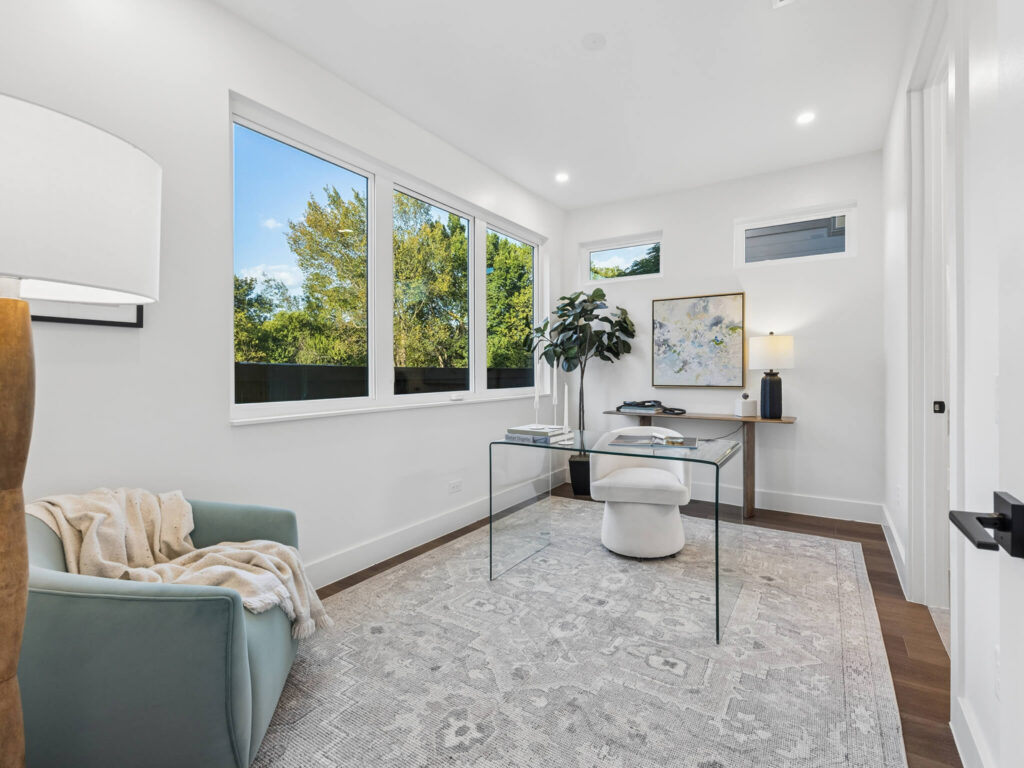 Interior view of home office or guest room at 4101 Menchaca Road, Austin, TX 78704